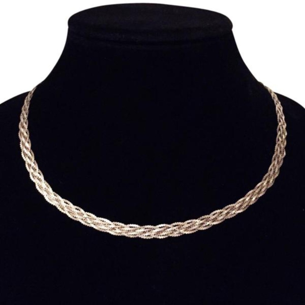 Vintage Gold Twisted Rope Necklace